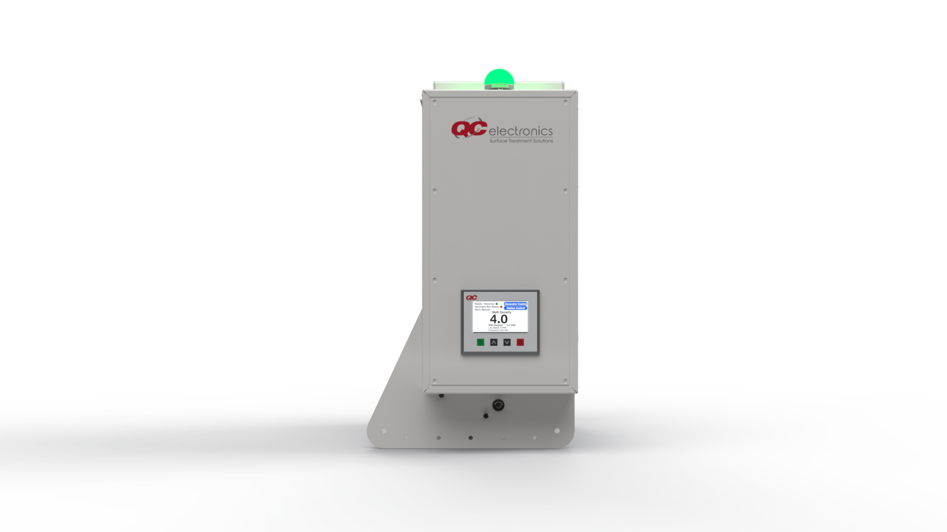 Narrow web corona treater by QC Electronics for flexographic printing and labeling on flexible films
