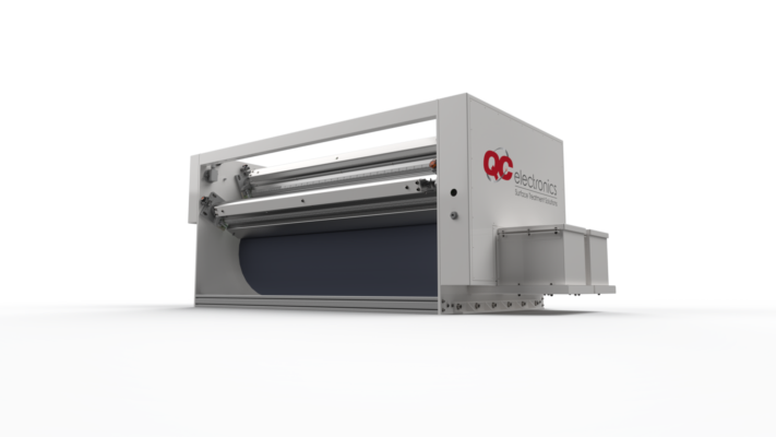 TNT corona treater by QC Electronics for blown, cast, and flexible non-conductive film treatment