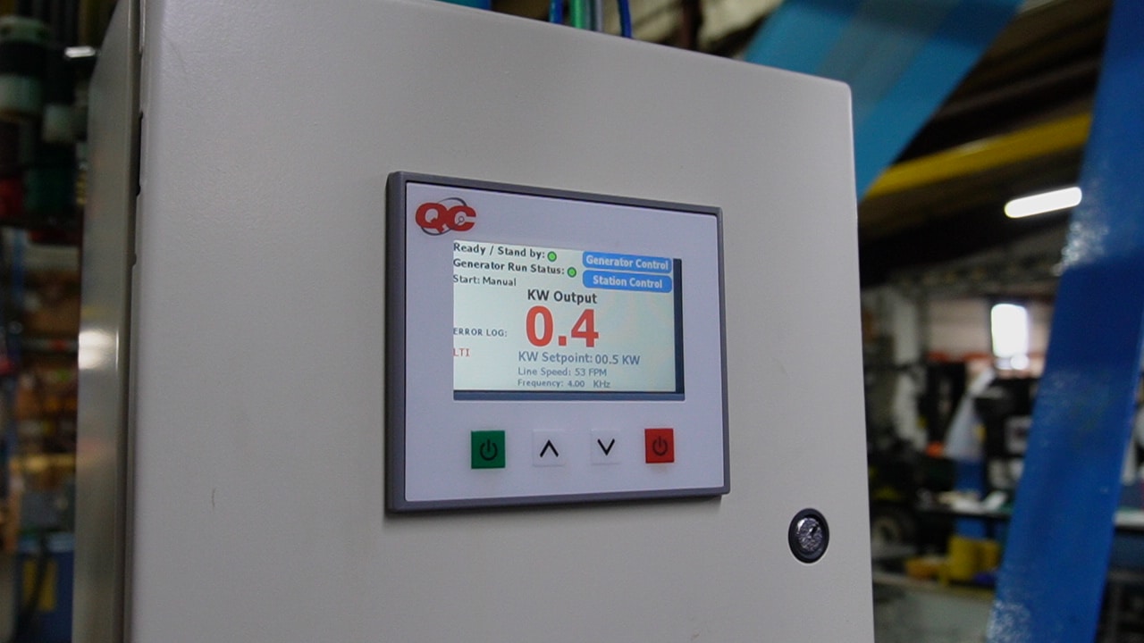 Control cabinet of QC Electronics corona treatment system